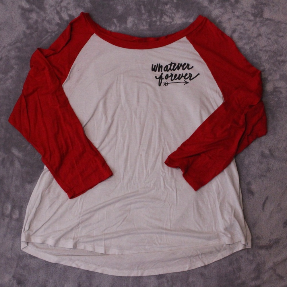 Red and White Soft & Sexy Baseball Tee